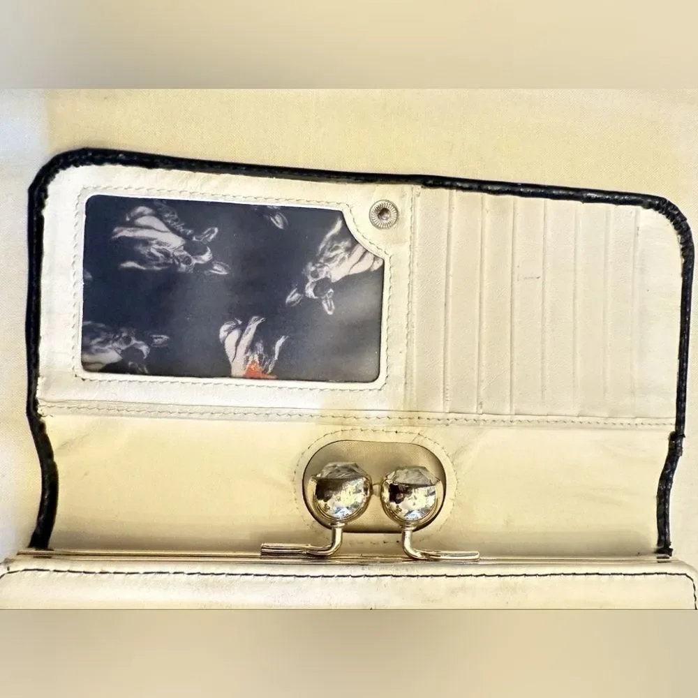 Ted Baker Bobble Matinee Patent Leather Wallet Pup Dog Print